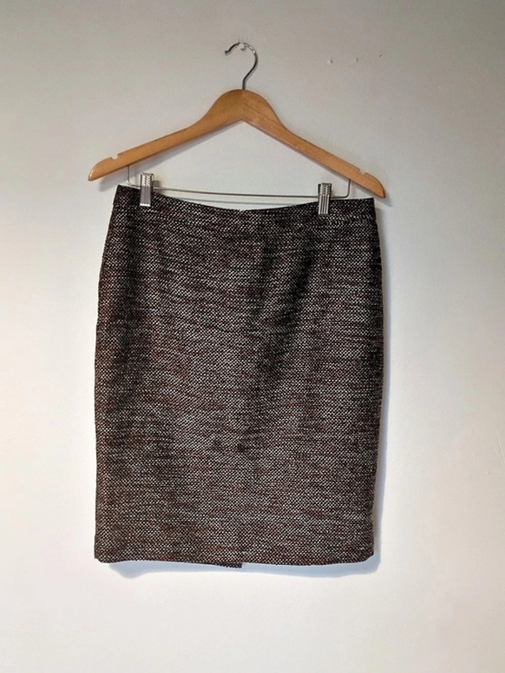 Ann Taylor Geometric Pencil Skirt in Brown & Black Size 10P